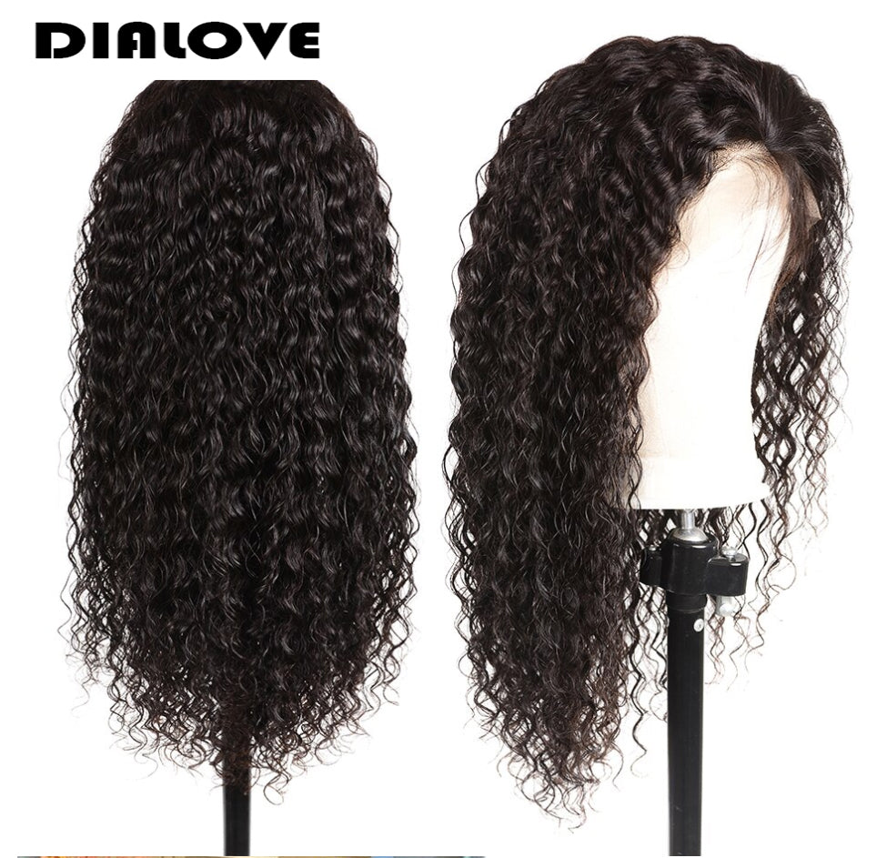 Water Wave T Part Wigs Brazilian Water Wave Human Hair Wigs For Women Pre Pluck With Baby Hair 150% Density Remy Hair