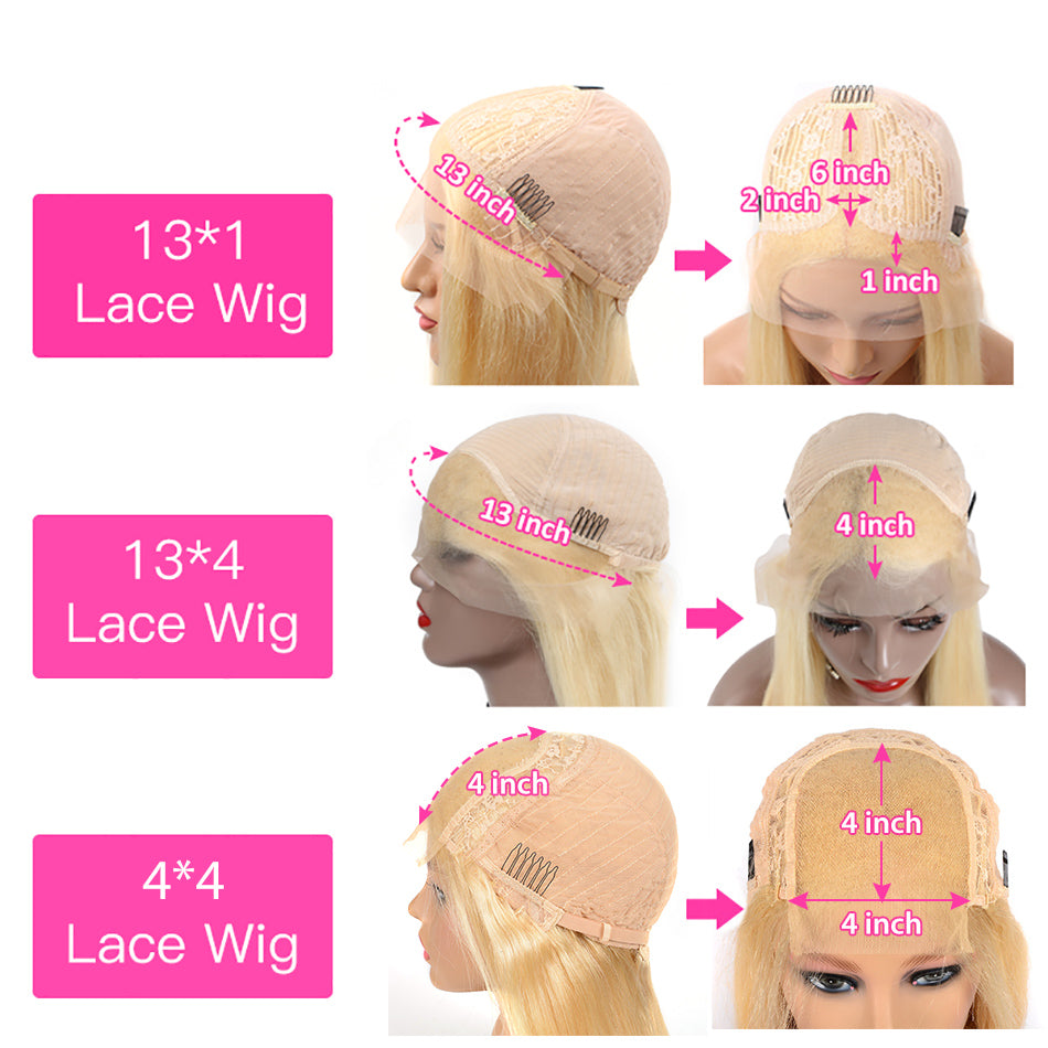 Dialove 13X4 hd transparent lace front human hair wig brazilian remy colored 613 short bob lace closure wig frontal wig for black women