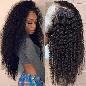 Dialove Loose Deep Wave Wig 13x4 LaceFront Wig Human Hair Wigs 180 Density Pre-plucked Brazilian Hair Wigs For Black Women