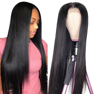 30 Inch Straight 13x1 Transparent T Part Lace Wig AIRCABIN Brazilian Glueless Remy Human Hair Frontal Wigs For Women