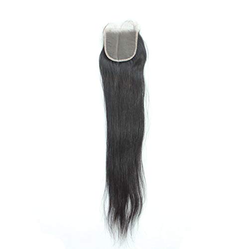 Dialove Pre Plucked Top Lace Closure For Women 1B 4X4  Straight Natural Color