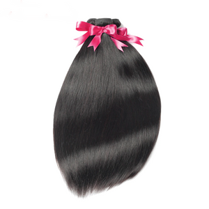 Dialove Peruvian Hair Bundle Straight Human Hair Extensions Long Remy Hair Natural Color 1/3/4 Piece Hair Weave