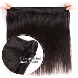 Dialove Straight Hair Brazilian Straight Human Hair Weave Bundles Natural Black 3 pcs/lot 100% Human Hair Bundles Remy Hair