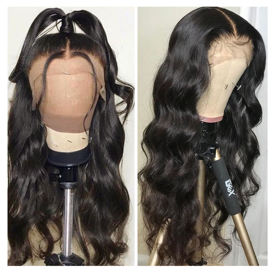 Dialove Lace Front Wig 13*4 Brazilian Loose Wave Wig Medium Brown Lace Front Human Hair Wigs For Women