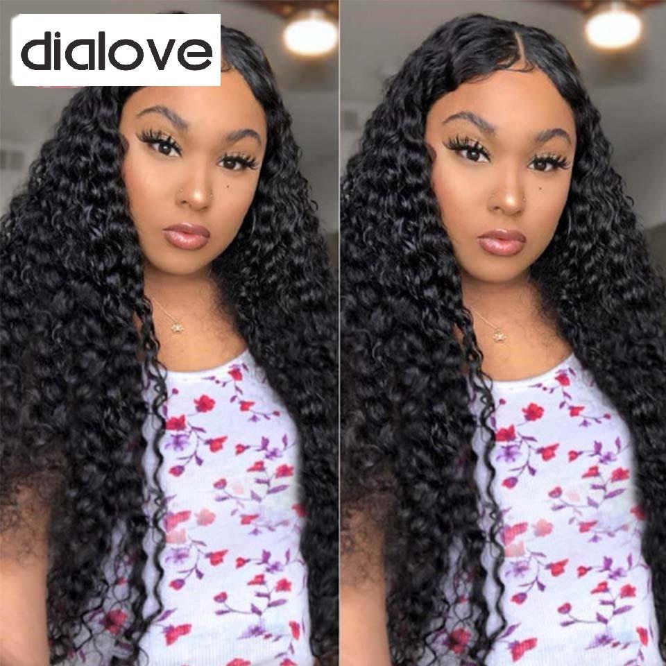 10A Dialove Brazilian Human Hair Deep Wave 1/3/4 Bundles Natural Color 100% Human Hair 8-30 Inches Remy Hair Extensions For Woman
