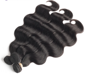 Dialove Peruvian Hair Bundles Body Wave Human Hair Extensions Long Remy Hair Natural Color 1/3/4 Piece Hair Weave