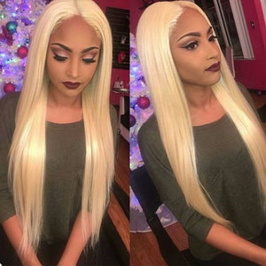 Dialove Honey Blonde Bundles With Closure Brazilian Remy Straight Human Hair 613 Bundles With Frontal Free Shipping