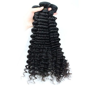 <transcy>10A brésilien vague profonde cheveux armure paquets 1 pc / lot 100% Extensions de cheveux humains 12-26 &quot;couleur naturelle Remy cheveux trame</transcy>