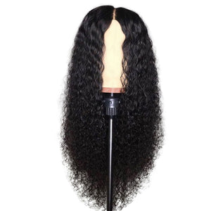 Curly Human Hair Wig Natural Color Bleached Knots Brazilian Remy Hair Lace Front Human Hair Wigs With Baby Hair Full End