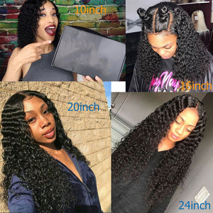 Curly Human Hair Wig Natural Color Bleached Knots Brazilian Remy Hair Lace Front Human Hair Wigs With Baby Hair Full End