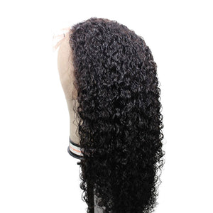 Curly Human Hair Wig Natural Color Bleached Knots Brazilian Remy Hair Lace Front Human Hair Wigs With Baby Hair Full End