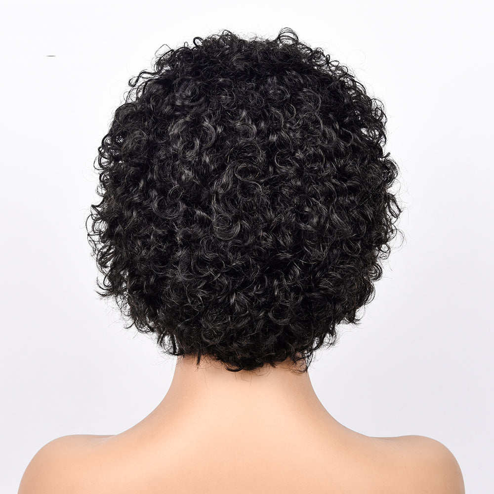 Curly Front Lace Human Hair Short Wigs Bob Wigs Remy Brazilian Hair Glueless Lace Frontal Wig For Women Natural Black Hair