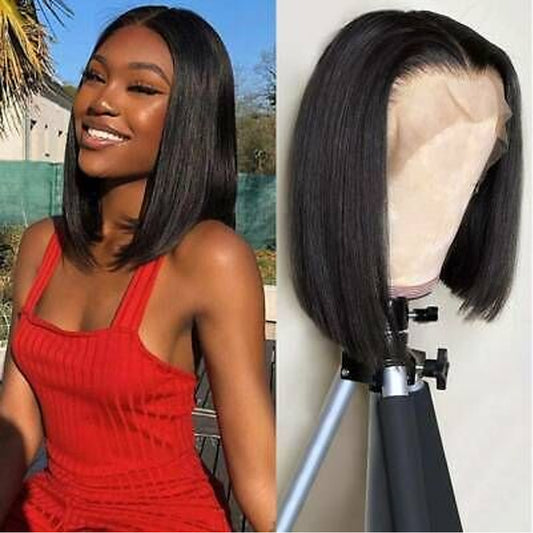 Short Lace Front Human Hair Wigs Bob Wig For Black Women 12inch Dialove Peruvian Human Hair Wigs