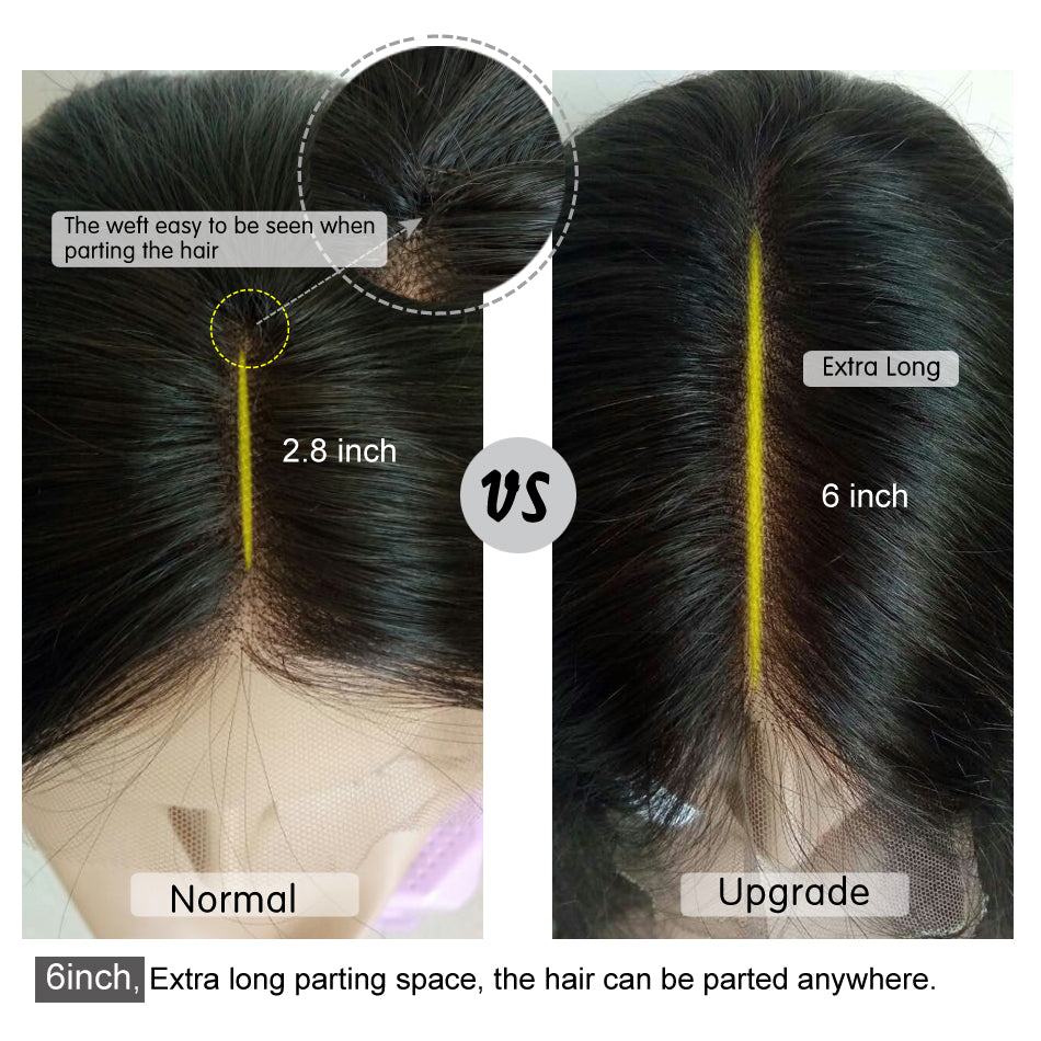 Dialove Straight Short Bob Lace Front Human Hair Wigs With Bangs Natural Color Indian Non-Remy Hair 180 Denisty Bob Wigs For Women