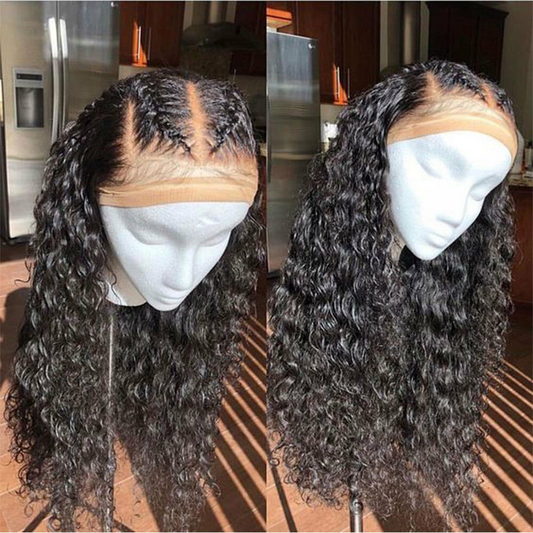 Deep Wave Wigs Lace Front Human Hair Wigs for Black Women 4*4 Curly