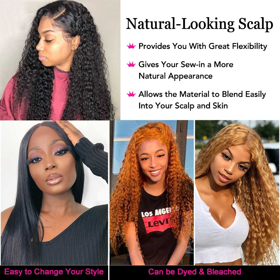 Deep Wave Wigs Lace Front Human Hair Wigs for Black Women 4*4 Curly