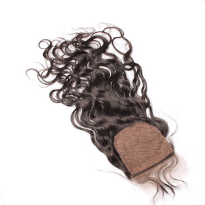 Dialove Hair 10A Grade Brazilian Water Wave 3 Bundles with Closure Unprocessed Virgin hair with 4"4" lace closure free part